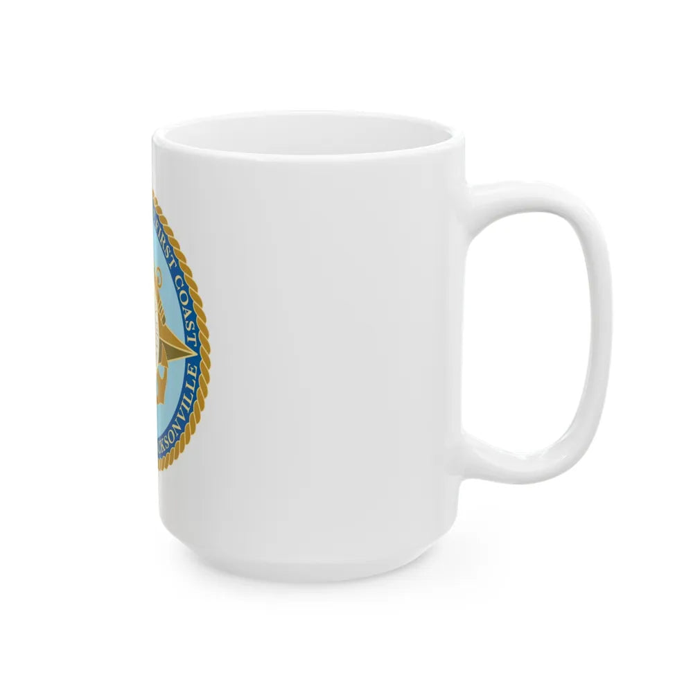 USCG Sector Jacksonville Guardians of the first coast (U.S. Coast Guard) White Coffee Mug-Go Mug Yourself