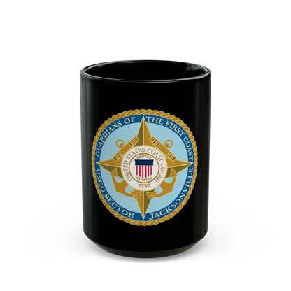 USCG Sector Jacksonville Guardians of the first coast (U.S. Coast Guard) Black Coffee Mug - Go Mug Yourself