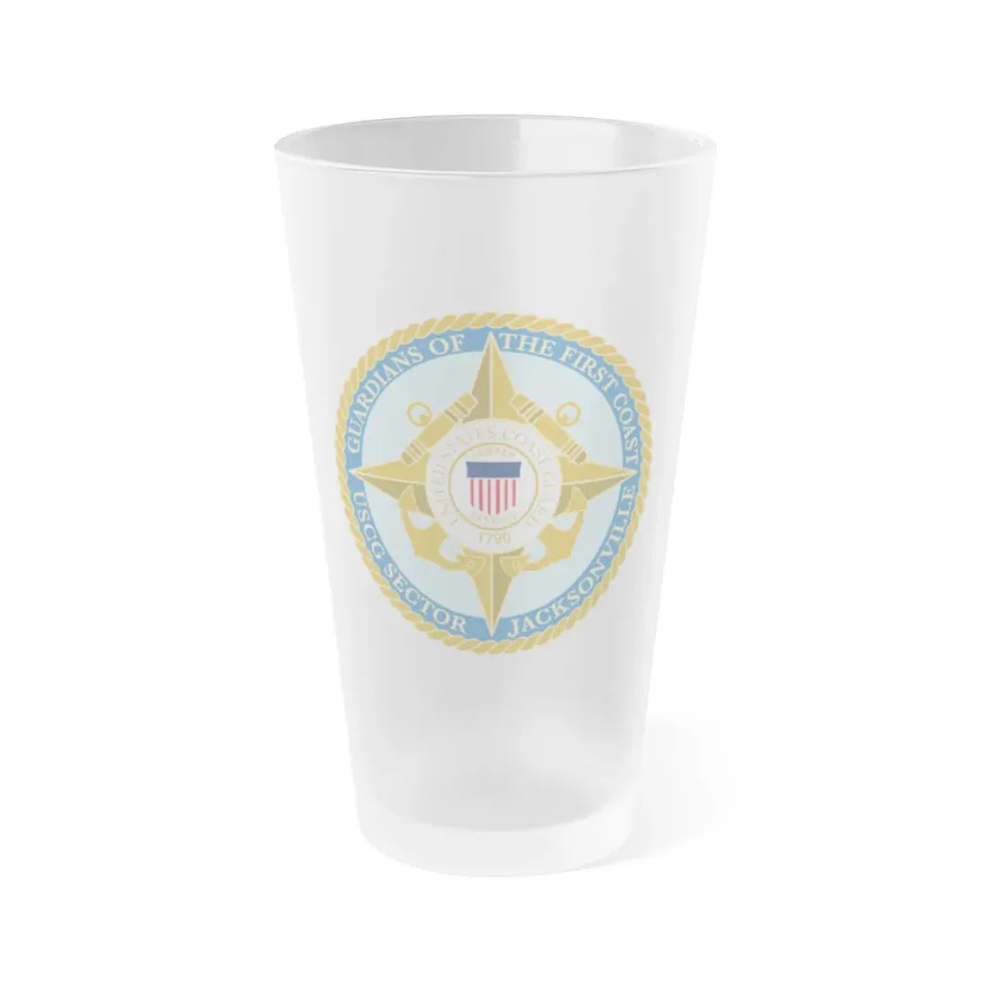 USCG Sector Jacksonville Guardians of the first coast (U.S. Coast Guard) Frosted Pint Glass 16oz Default Title - Go Mug Yourself