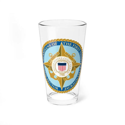 USCG Sector Jacksonville Guardians of the first coast (U.S. Coast Guard) Pint Glass 16oz 16oz - Go Mug Yourself