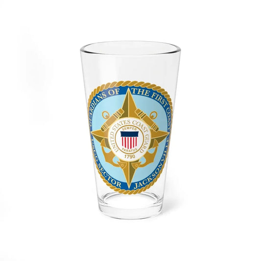 USCG Sector Jacksonville Guardians of the first coast (U.S. Coast Guard) Pint Glass 16oz 16oz - Go Mug Yourself