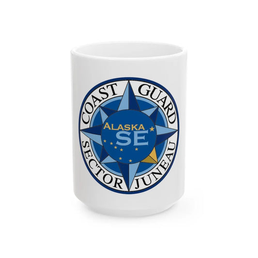 USCG Sector Juneau (U.S. Coast Guard) White Coffee Mug-15oz-Go Mug Yourself