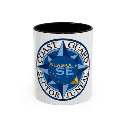 USCG Sector Juneau (U.S. Coast Guard) Accent Coffee Mug 11oz Black - Go Mug Yourself