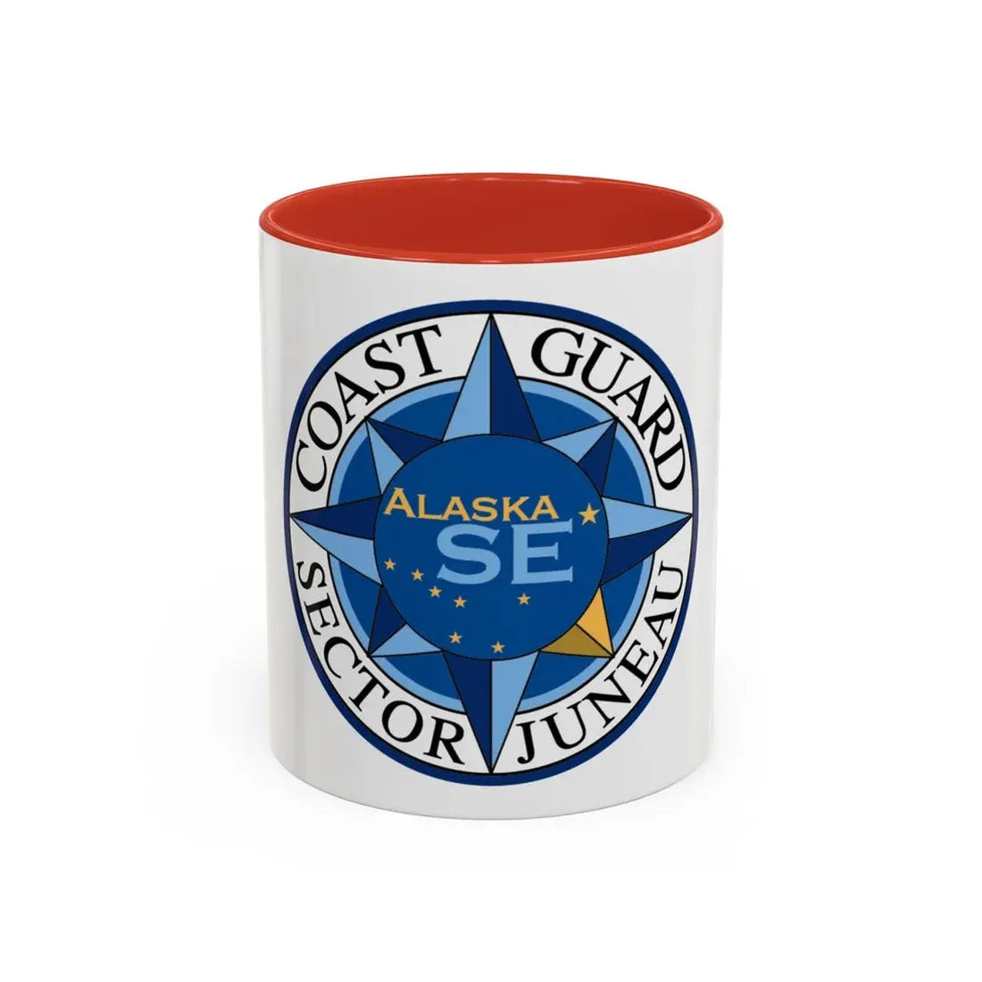 USCG Sector Juneau (U.S. Coast Guard) Accent Coffee Mug 11oz Red - Go Mug Yourself