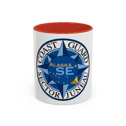 USCG Sector Juneau (U.S. Coast Guard) Accent Coffee Mug 11oz Red - Go Mug Yourself
