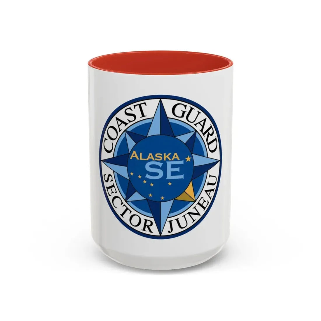 USCG Sector Juneau (U.S. Coast Guard) Accent Coffee Mug 15oz Red - Go Mug Yourself