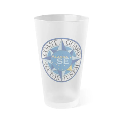USCG Sector Juneau (U.S. Coast Guard) Frosted Pint Glass 16oz Default Title - Go Mug Yourself