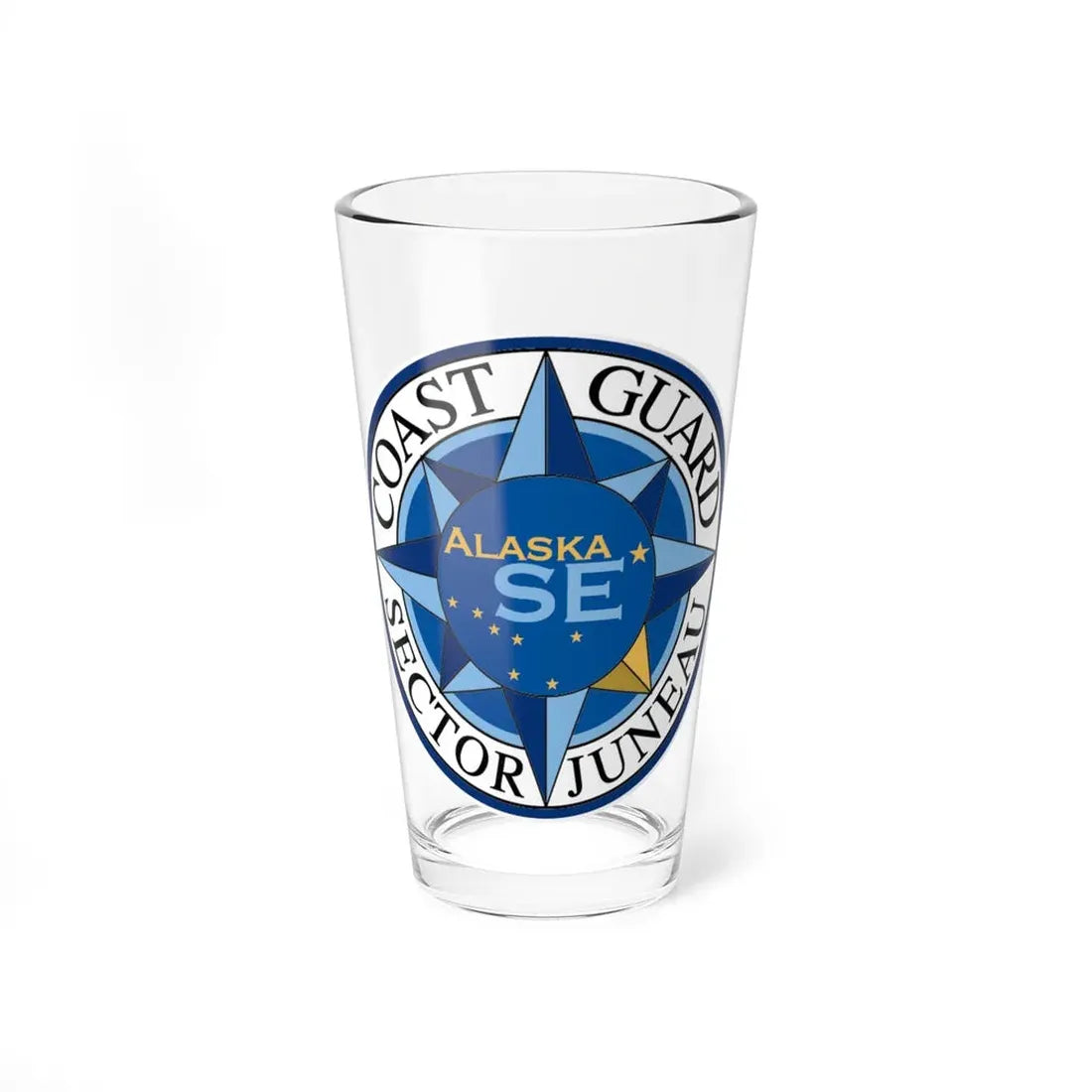 USCG Sector Juneau (U.S. Coast Guard) Pint Glass 16oz 16oz - Go Mug Yourself