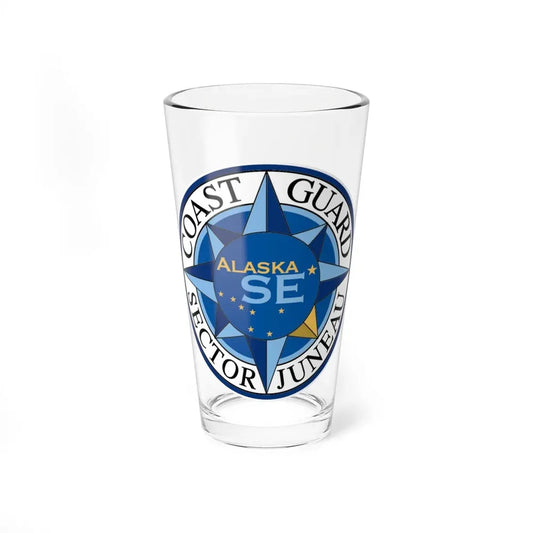 USCG Sector Juneau (U.S. Coast Guard) Pint Glass 16oz 16oz - Go Mug Yourself