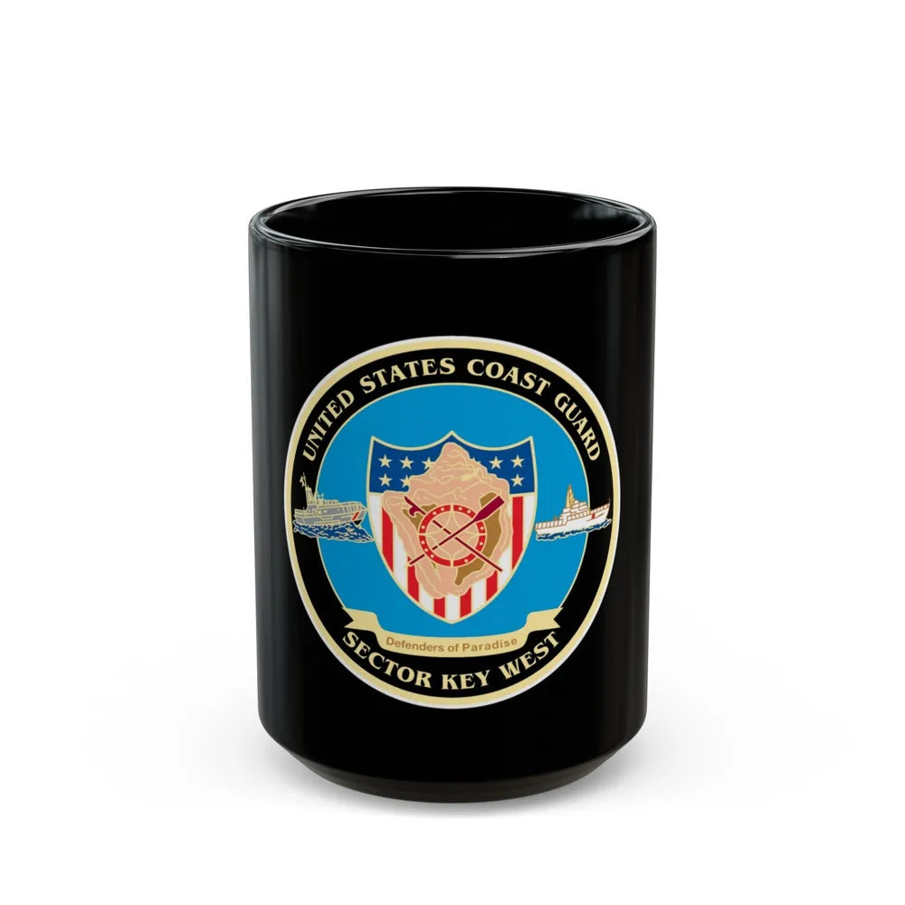 USCG Sector Key West New 2006 (U.S. Coast Guard) Black Coffee Mug-15oz-Go Mug Yourself