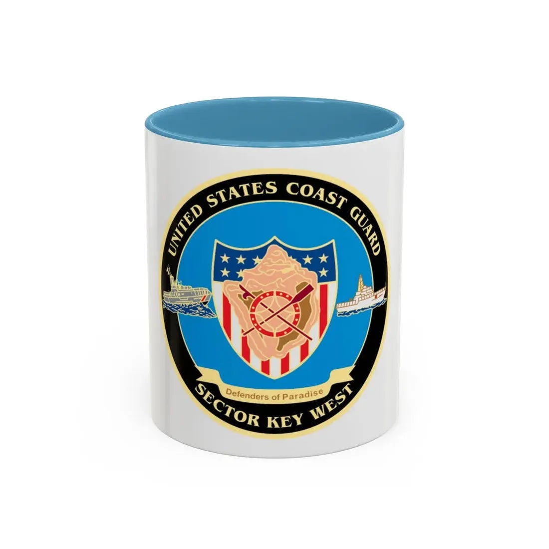 USCG Sector Key West   New 2006 (U.S. Coast Guard) Accent Coffee Mug 11oz Light Blue - Go Mug Yourself