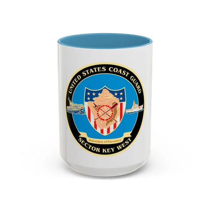 USCG Sector Key West   New 2006 (U.S. Coast Guard) Accent Coffee Mug 15oz Light Blue - Go Mug Yourself