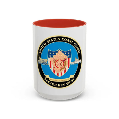 USCG Sector Key West   New 2006 (U.S. Coast Guard) Accent Coffee Mug 15oz Red - Go Mug Yourself