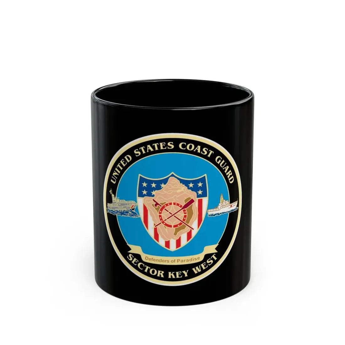 USCG Sector Key West   New 2006 (U.S. Coast Guard) Black Coffee Mug 11oz - Go Mug Yourself
