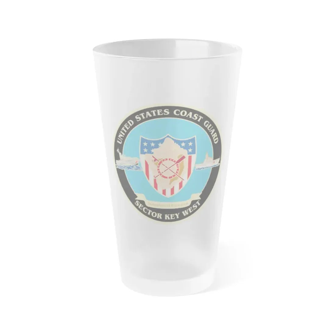 USCG Sector Key West   New 2006 (U.S. Coast Guard) Frosted Pint Glass 16oz Default Title - Go Mug Yourself