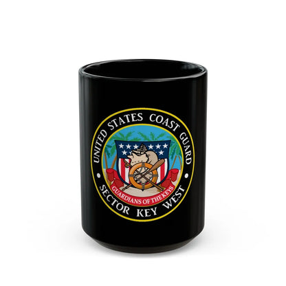 USCG Sector Key West (U.S. Coast Guard) Black Coffee Mug-15oz-Go Mug Yourself