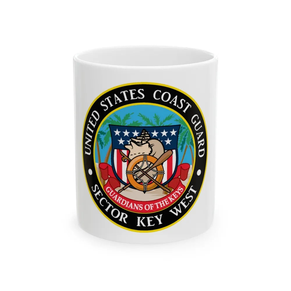 USCG Sector Key West (U.S. Coast Guard) White Coffee Mug-11oz-Go Mug Yourself