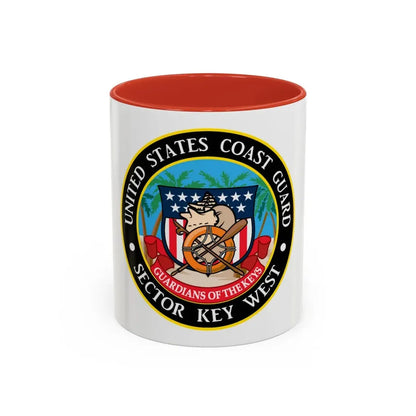 USCG Sector Key West (U.S. Coast Guard) Accent Coffee Mug 11oz Red - Go Mug Yourself