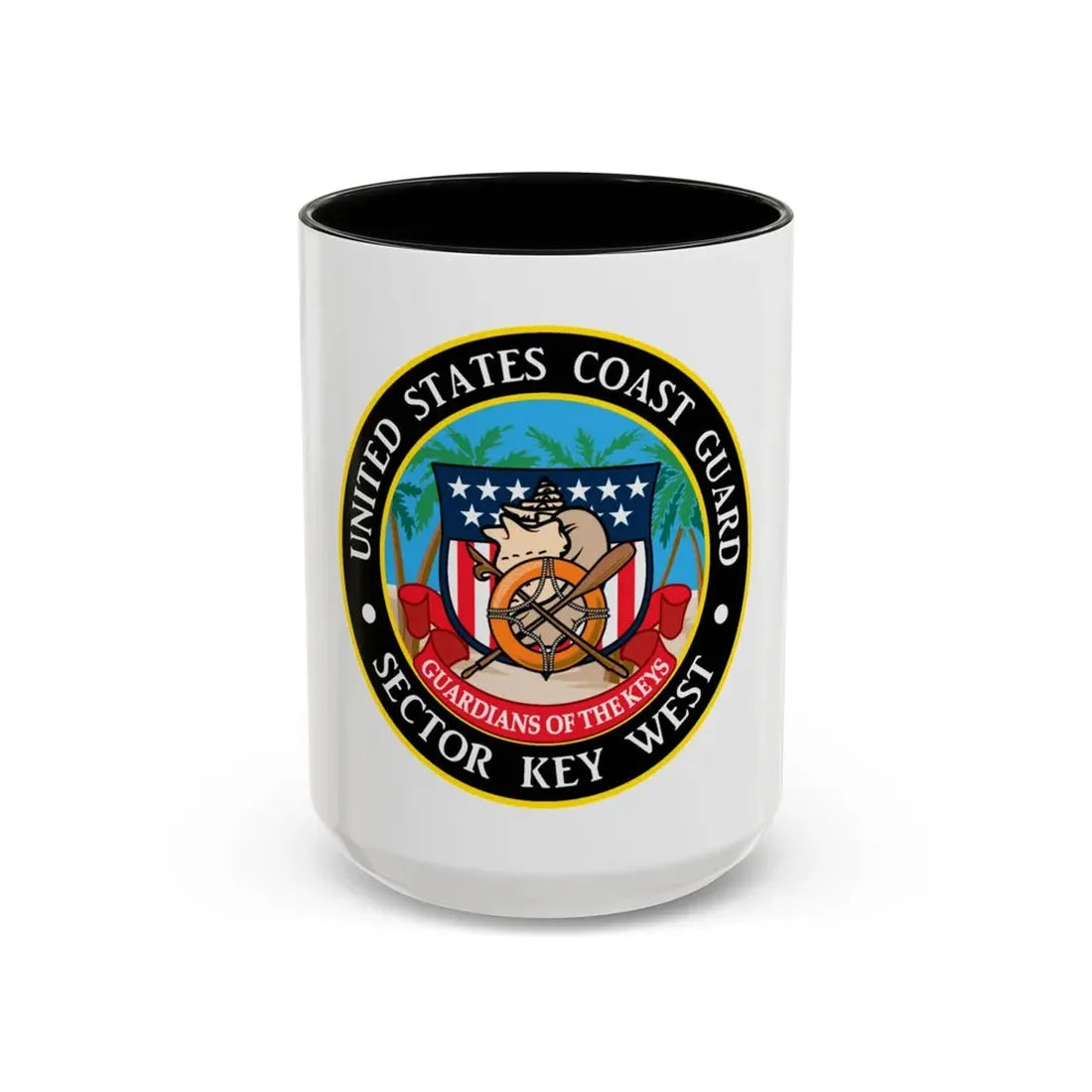 USCG Sector Key West (U.S. Coast Guard) Accent Coffee Mug 15oz Black - Go Mug Yourself
