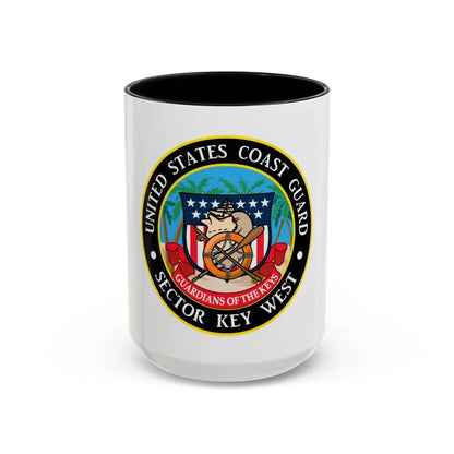 USCG Sector Key West (U.S. Coast Guard) Accent Coffee Mug 15oz Black - Go Mug Yourself