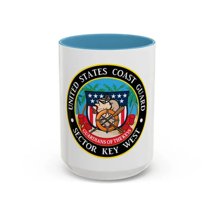 USCG Sector Key West (U.S. Coast Guard) Accent Coffee Mug 15oz Light Blue - Go Mug Yourself