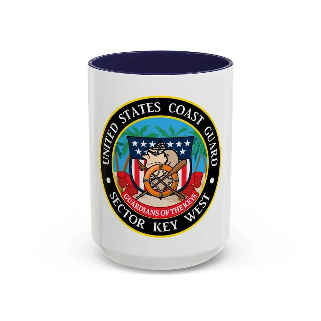 USCG Sector Key West (U.S. Coast Guard) Accent Coffee Mug 15oz Navy - Go Mug Yourself