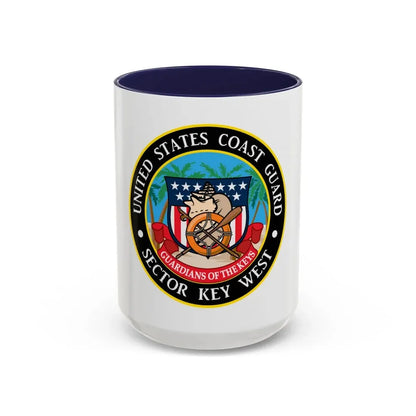 USCG Sector Key West (U.S. Coast Guard) Accent Coffee Mug 15oz Navy - Go Mug Yourself