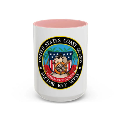 USCG Sector Key West (U.S. Coast Guard) Accent Coffee Mug 15oz Pink - Go Mug Yourself