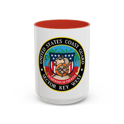 USCG Sector Key West (U.S. Coast Guard) Accent Coffee Mug 15oz Red - Go Mug Yourself