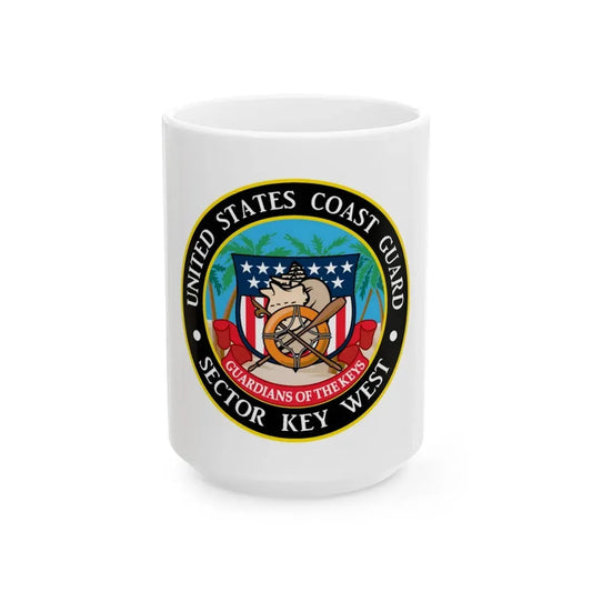 USCG Sector Key West (U.S. Coast Guard) White Coffee Mug 15oz - Go Mug Yourself