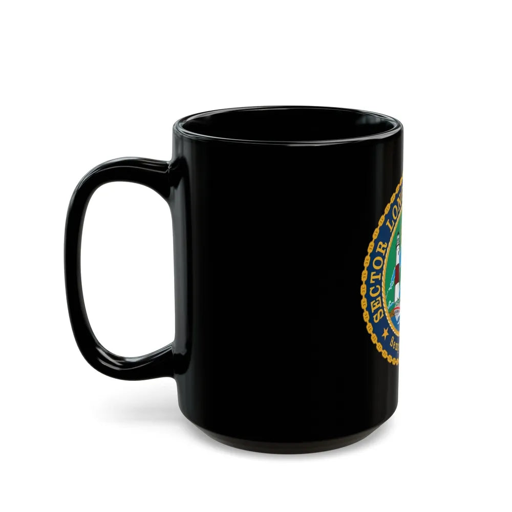 USCG Sector Long Island Sound (U.S. Coast Guard) Black Coffee Mug-Go Mug Yourself