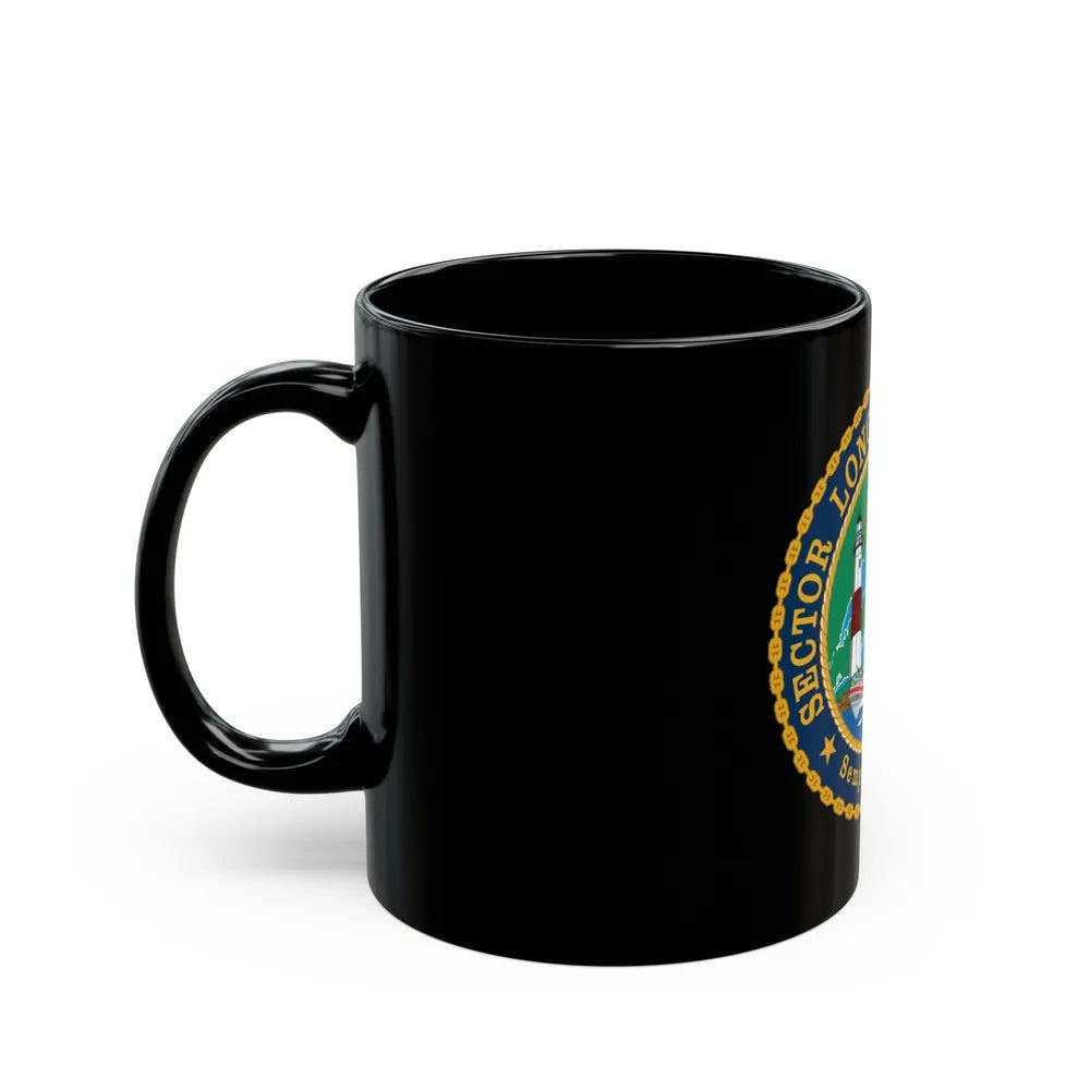 USCG Sector Long Island Sound (U.S. Coast Guard) Black Coffee Mug-Go Mug Yourself