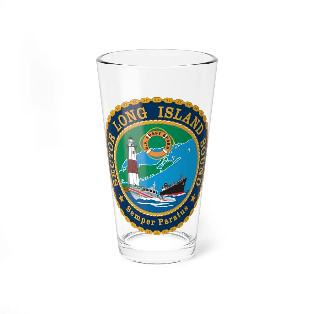 USCG Sector Long Island Sound (U.S. Coast Guard) Pint Glass 16oz-16oz-Go Mug Yourself