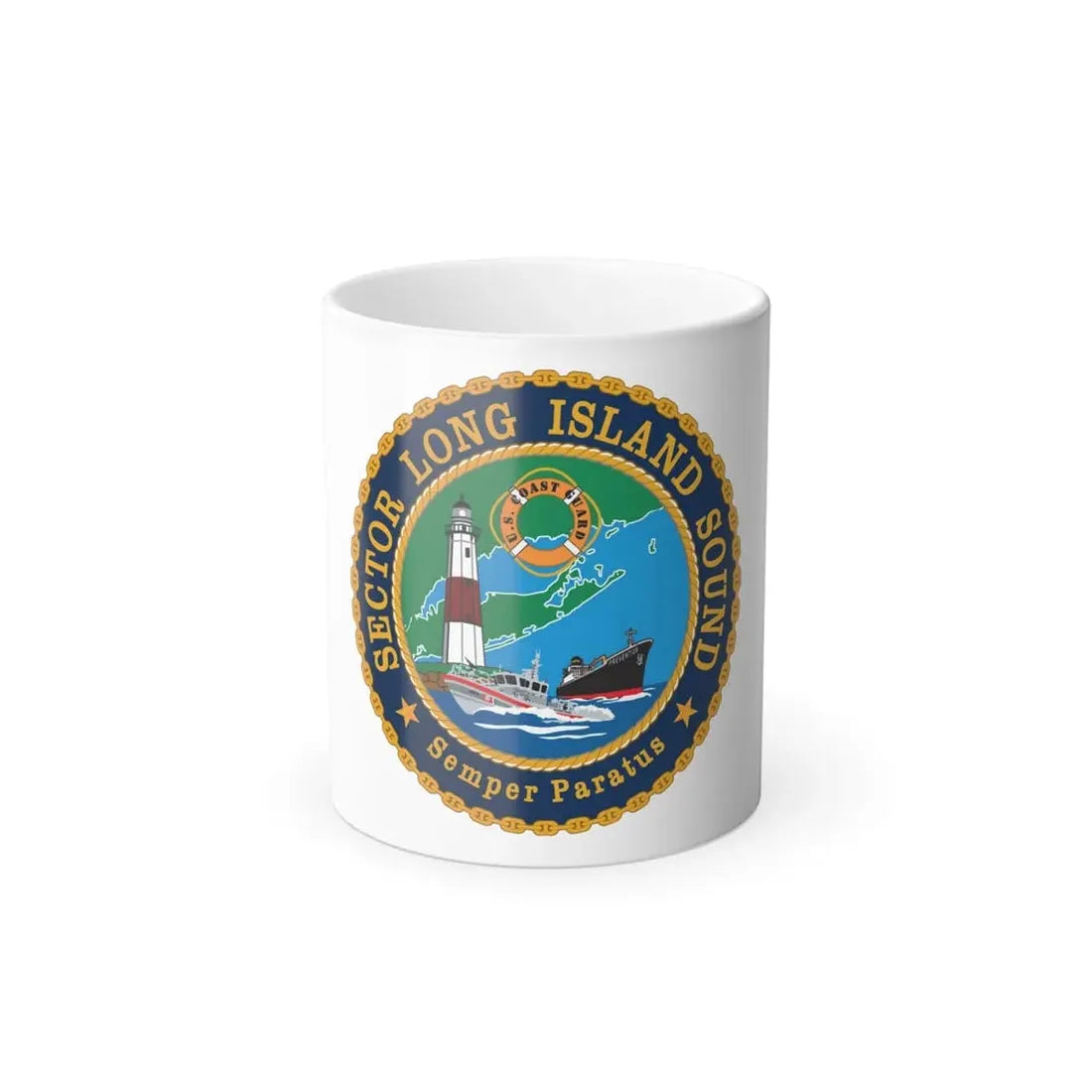 USCG Sector Long Island Sound (U.S. Coast Guard) Color Changing Coffee Mug 11oz - Go Mug Yourself