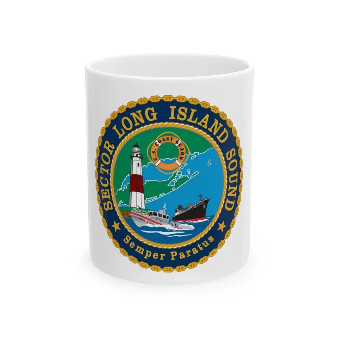 USCG Sector Long Island Sound (U.S. Coast Guard) White Coffee Mug 11oz - Go Mug Yourself