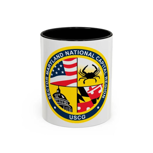 USCG Sector Maryland NRC (U.S. Coast Guard) Accent Coffee Mug 11oz Black - Go Mug Yourself