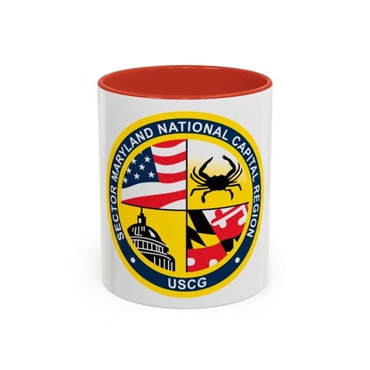 USCG Sector Maryland NRC (U.S. Coast Guard) Accent Coffee Mug 11oz Red - Go Mug Yourself