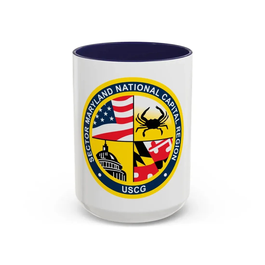 USCG Sector Maryland NRC (U.S. Coast Guard) Accent Coffee Mug 15oz Navy - Go Mug Yourself
