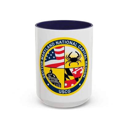 USCG Sector Maryland NRC (U.S. Coast Guard) Accent Coffee Mug 15oz Navy - Go Mug Yourself