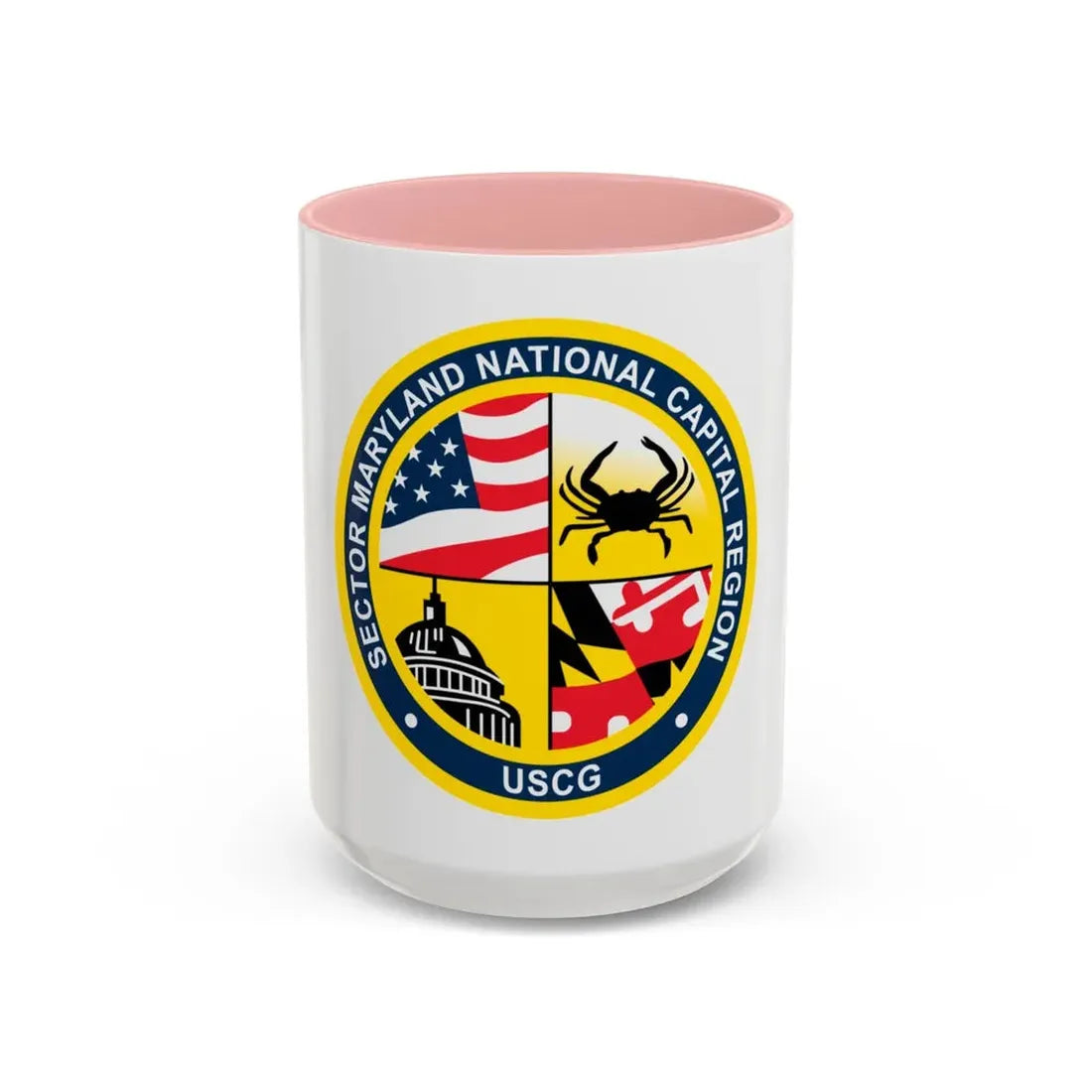 USCG Sector Maryland NRC (U.S. Coast Guard) Accent Coffee Mug 15oz Pink - Go Mug Yourself