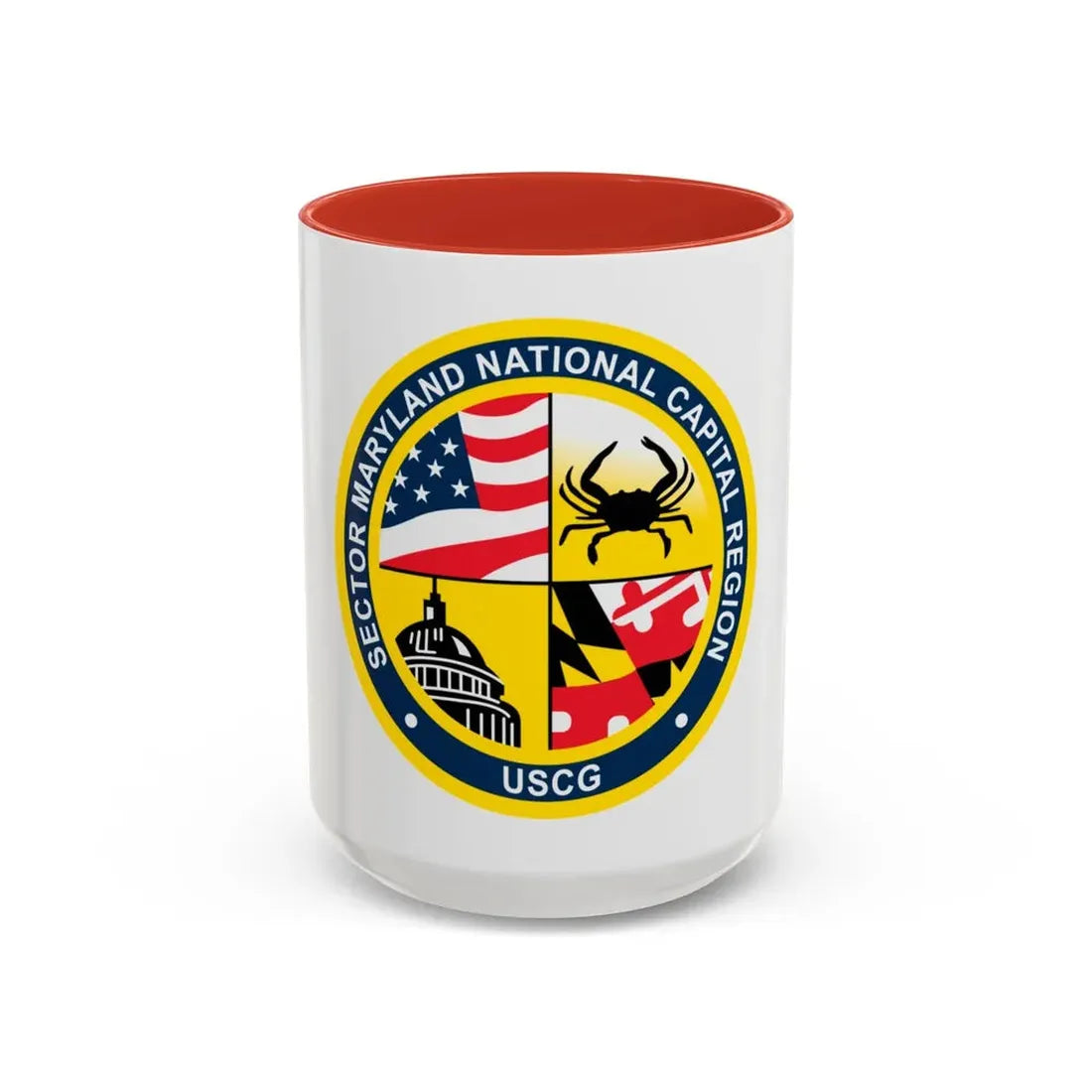 USCG Sector Maryland NRC (U.S. Coast Guard) Accent Coffee Mug 15oz Red - Go Mug Yourself