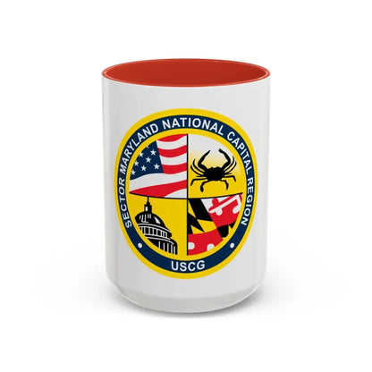 USCG Sector Maryland NRC (U.S. Coast Guard) Accent Coffee Mug 15oz Red - Go Mug Yourself