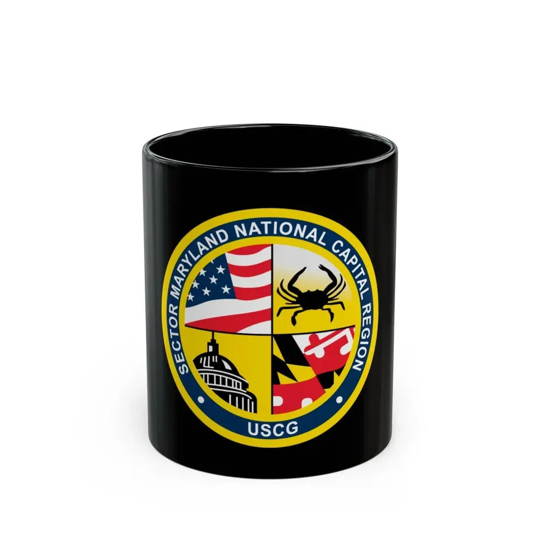 USCG Sector Maryland NRC (U.S. Coast Guard) Black Coffee Mug 11oz - Go Mug Yourself