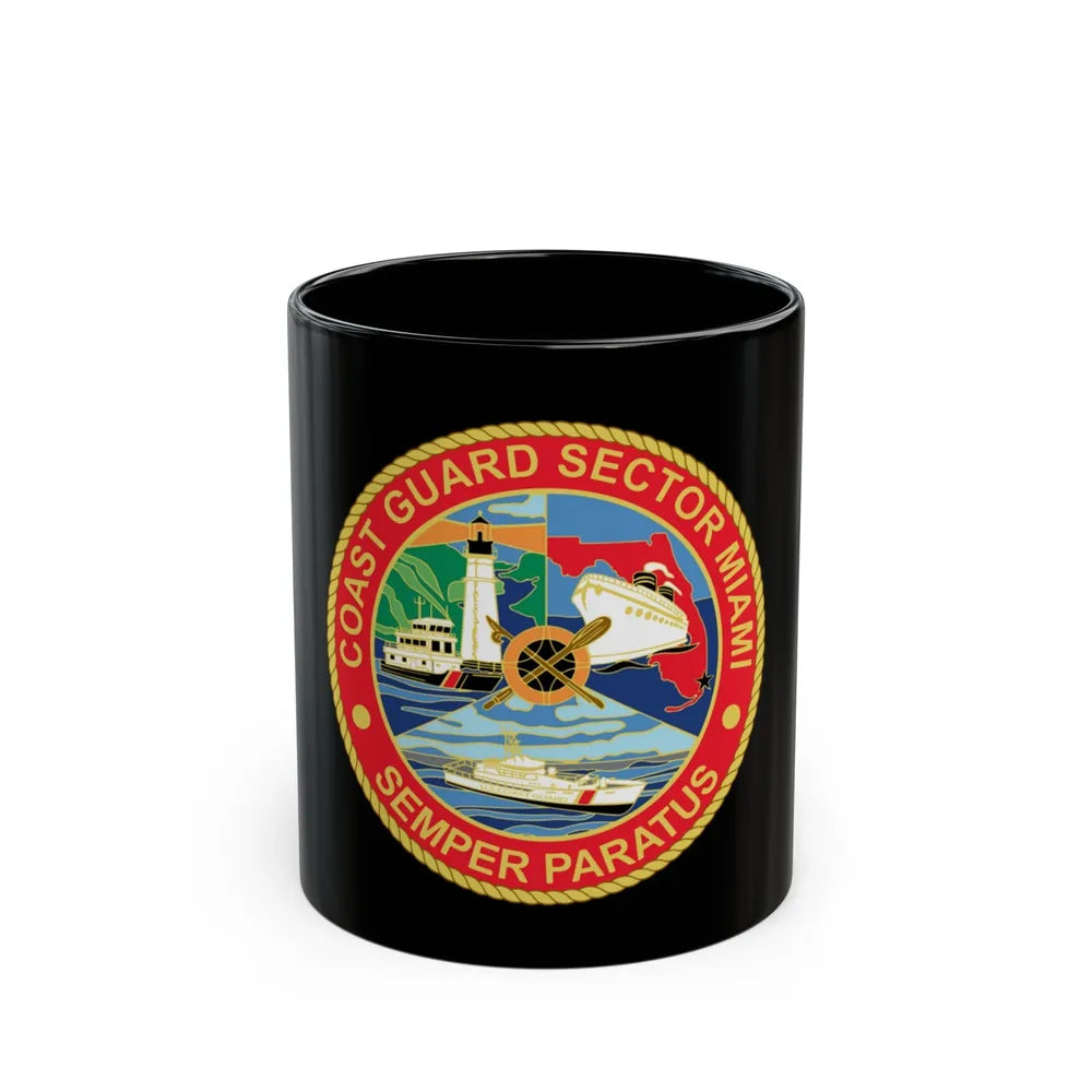 USCG Sector Miami (U.S. Coast Guard) Black Coffee Mug-11oz-Go Mug Yourself