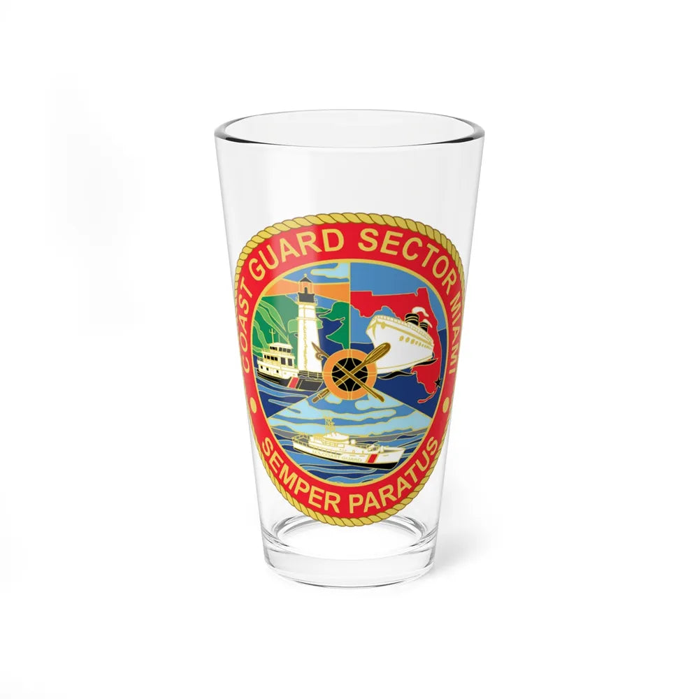 USCG Sector Miami (U.S. Coast Guard) Pint Glass 16oz-16oz-Go Mug Yourself