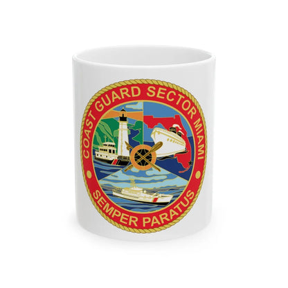 USCG Sector Miami (U.S. Coast Guard) White Coffee Mug-11oz-Go Mug Yourself