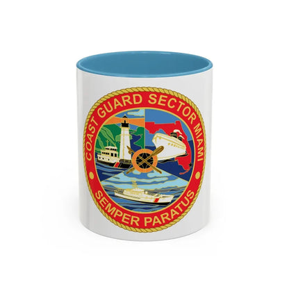 USCG Sector Miami (U.S. Coast Guard) Accent Coffee Mug 11oz Light Blue - Go Mug Yourself