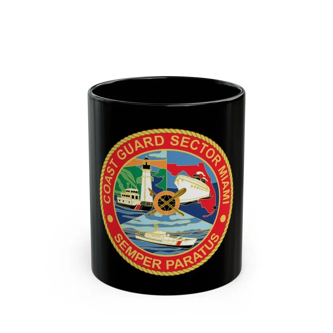 USCG Sector Miami (U.S. Coast Guard) Black Coffee Mug 11oz - Go Mug Yourself