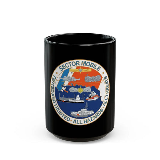 USCG Sector Mobile (U.S. Coast Guard) Black Coffee Mug-15oz-Go Mug Yourself