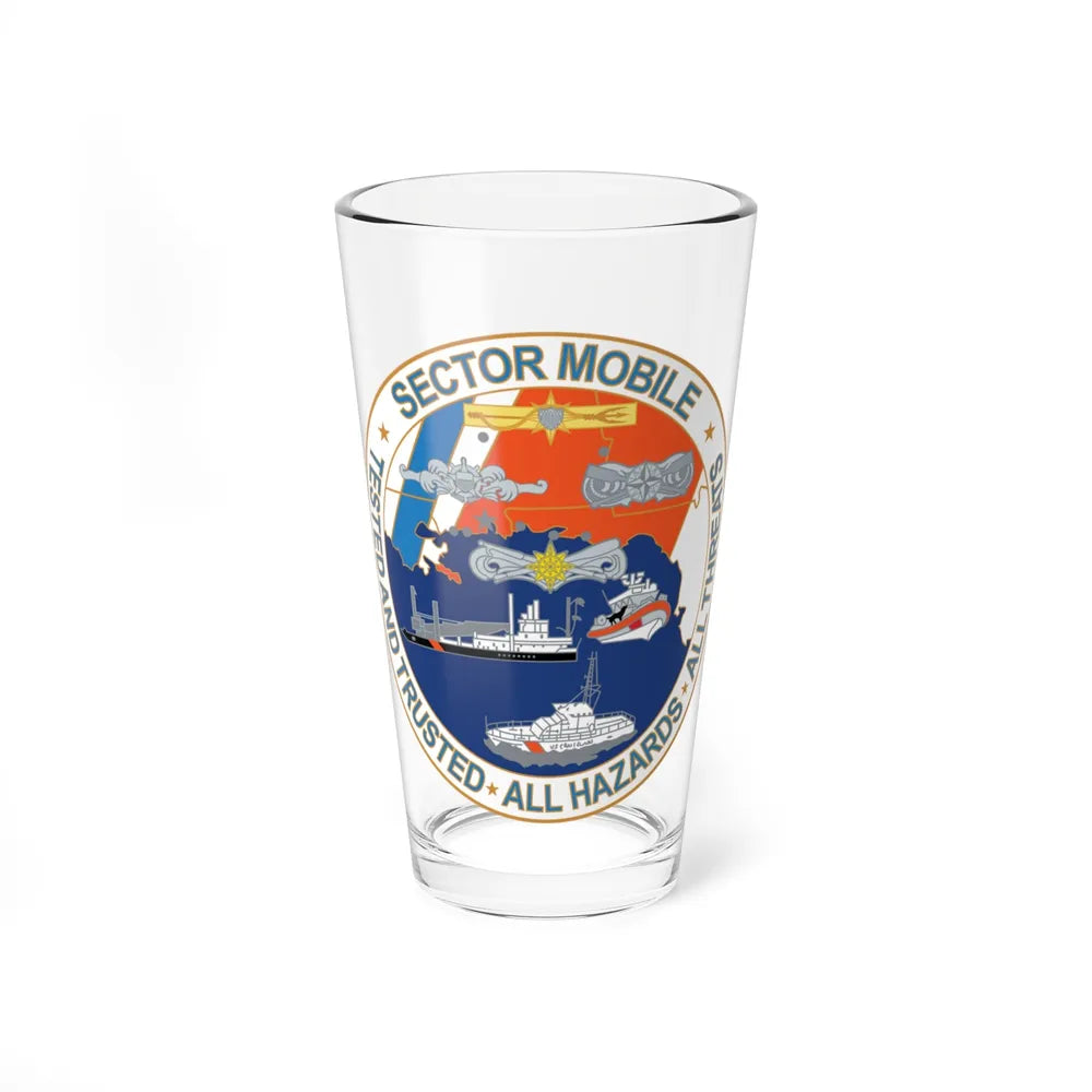 USCG Sector Mobile (U.S. Coast Guard) Pint Glass 16oz-16oz-Go Mug Yourself